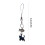 Cat Keychain Acrylic Alloy Phone Charm Accessory Hanging-White 4