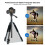 1.6m Reverse-Folding Professional Video Tripod with Fluid Drag Head f 6