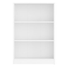 Bookshelf with 3 Shelves, Bookcase, for Home Office, Bedroom, Living Room, Study, White