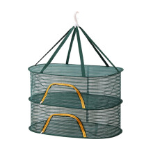 Practical Foldable Mesh Drying-dark green Medium size 2 floors