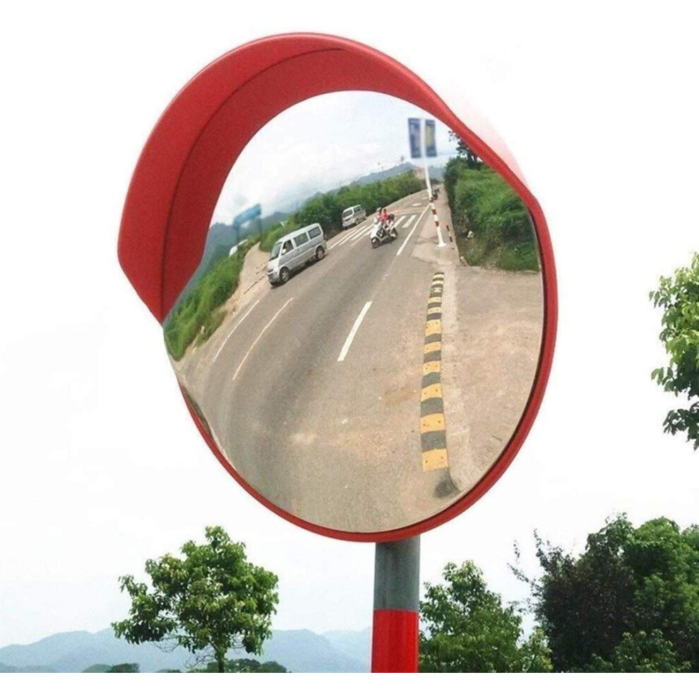 Convex Safety Mirror With Wide Angle View For Road Blind Spots And Parking Lot Security 9339159910832