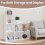 VASAGLE Bookcase, Staircase Shelf, Storage Unit, 6 Compartments, for Office 4