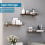 Songmics Set of 2 Floating Wall Shelves, Rustic Brown and Black 3