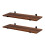 Songmics Set of 2 Floating Wall Shelves, Rustic Brown and Black 4