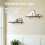 Songmics Set of 2 Floating Wall Shelves, Rustic Brown and Black 2