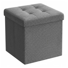 Storage Ottoman, Storage Bench, Footrest, Bed End Stool, for Living Room, Bedroom, 30 x 30 x 30 cm