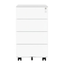 Mobile File Cabinet, Lockable, with 4 Drawers, Hold Documents, Stationery, Pre-Assembled, for Office, Home Office, 39 x 45 x 69.3 cm