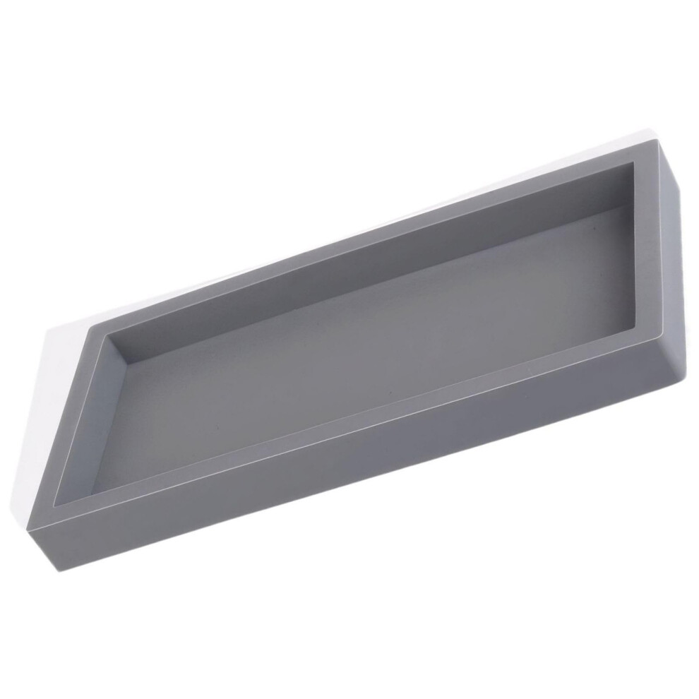 Silicone Sink Caddy Nonslip Countertop Organizer For Bathroom And Kitchen, Square Gray 11.8'X4.9' 9001264744250