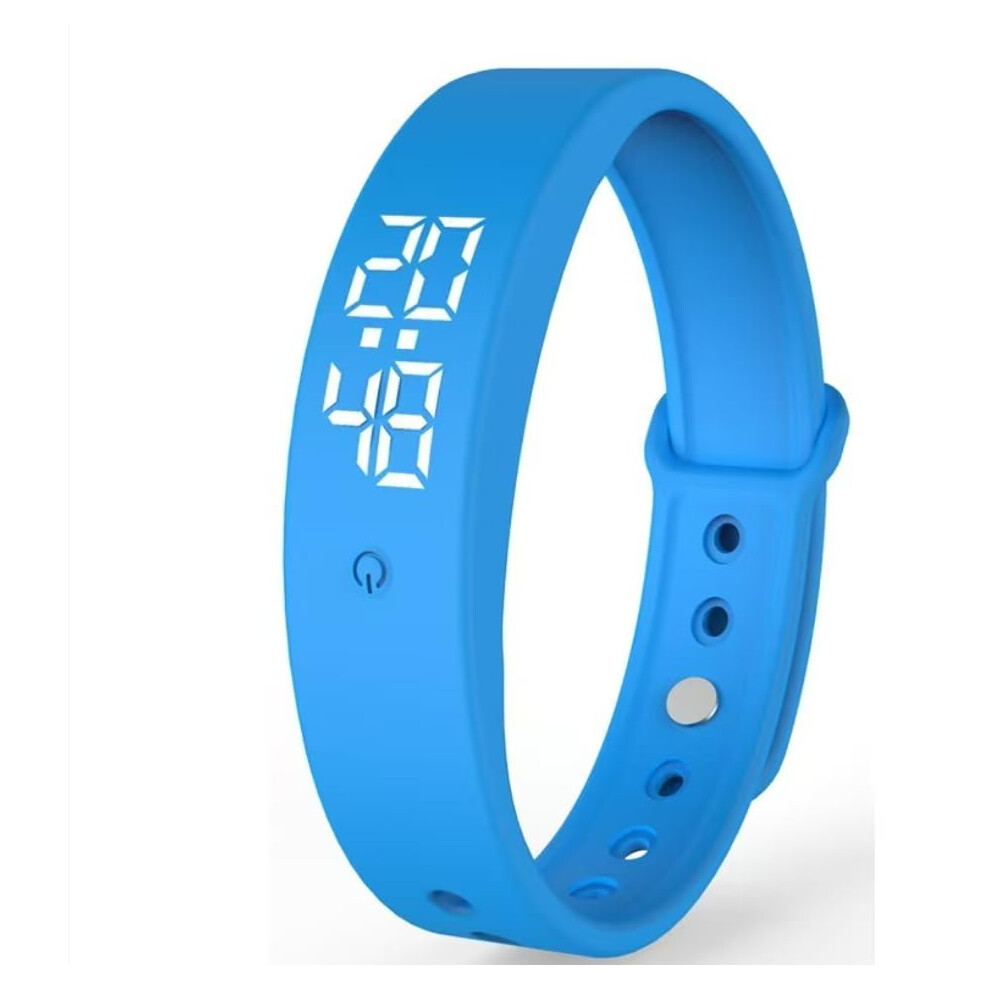 Vibrating Alarm Wristband Watch With Silent Wake For Heavy Sleepers, Deaf, Shock Rise Band, Blue 9119770546876