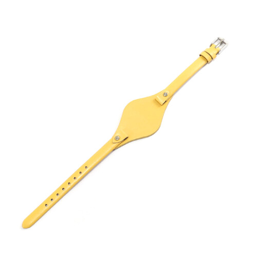 Premium Real Leather Watchband Sleek Style Easy-Yellow