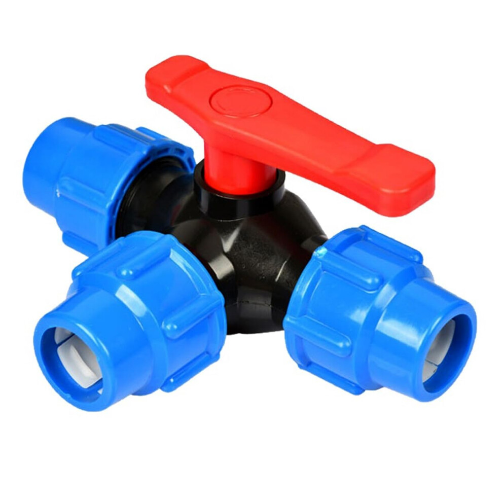 63Mm Pe Pipe 3Way Ball Valve Pvc Tshaped Compression For Easy Flow Control And Quick Connection 9001264744106