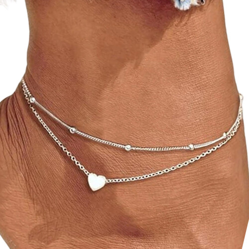 Women's Anklet Set Multi Strand Adjustable Foot Jewelry-Style 8