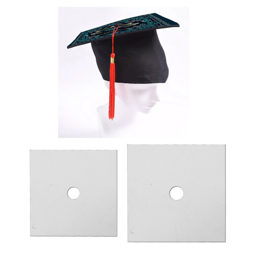 Sublimation Blank Graduation Caps Toppers Sticker DIY-S size 1 2