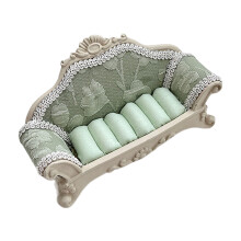 Soft Fabric Jewelry Stand Multipurpose Sofa-Green double sofa