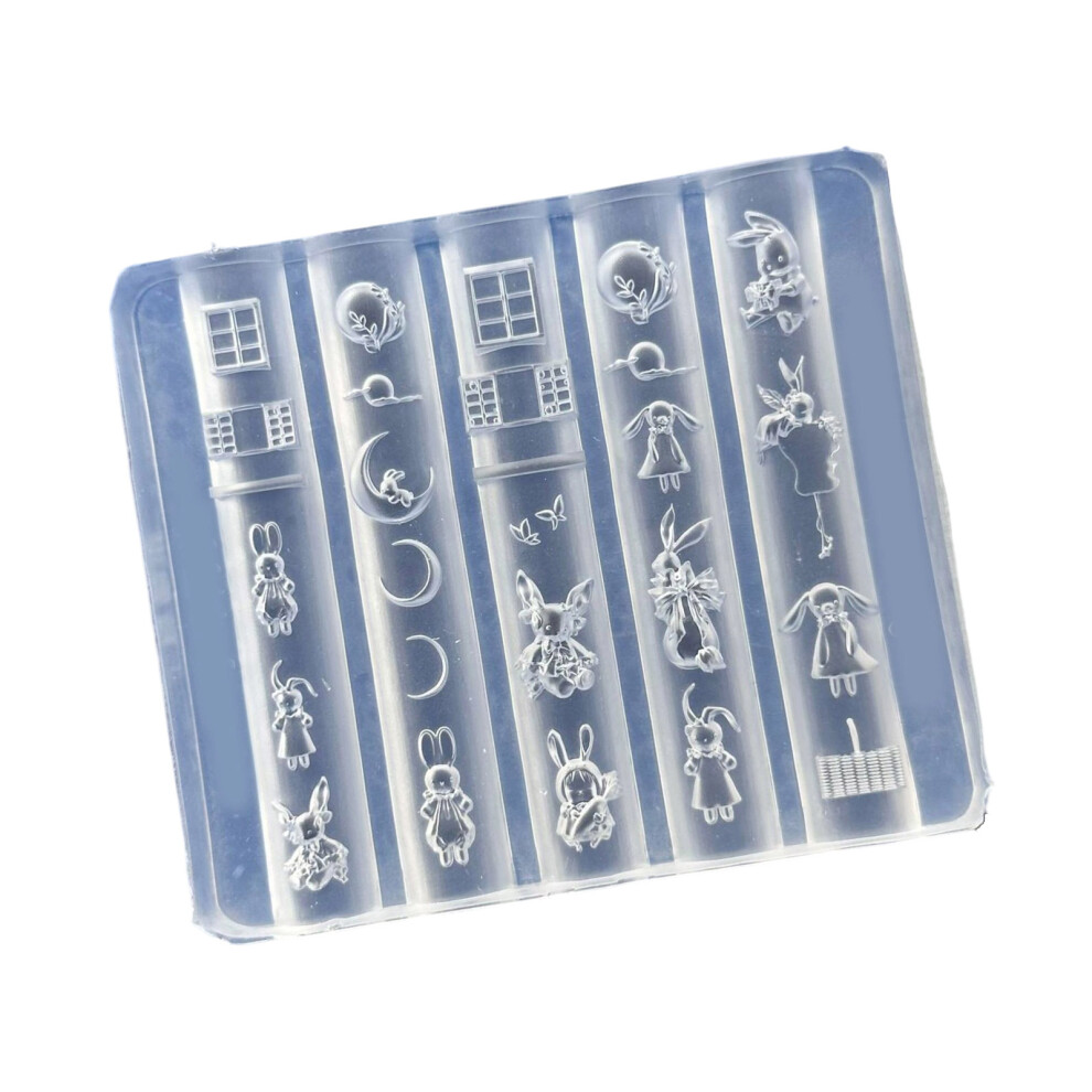 Reusable Elastic Nail Sculpting Mould Featuring Lovely-C421