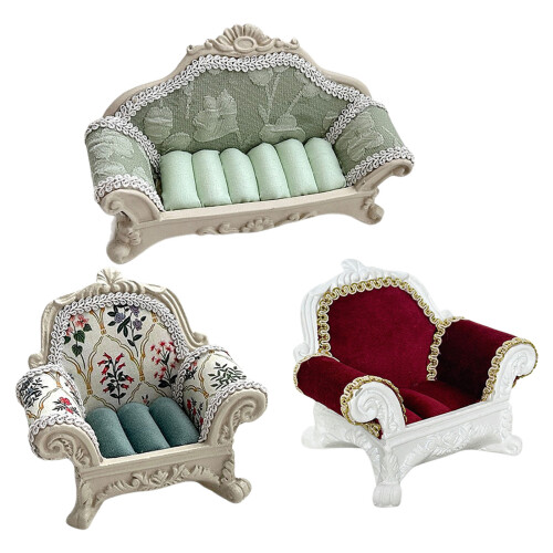Soft Fabric Jewelry Stand Multipurpose Sofa-Green double sofa 1