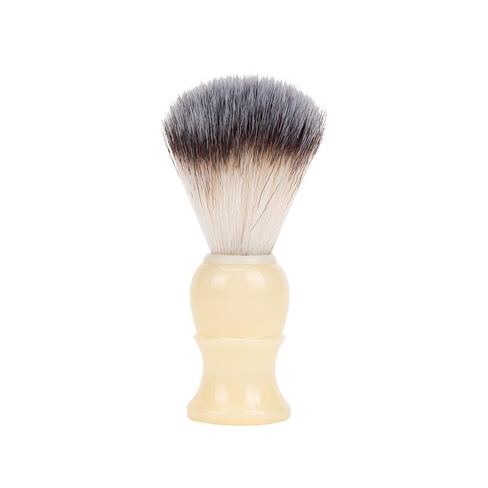 White Badger Shaving Brush For Men With Wood Handle, Soft Bristles For Rich Lather, Off
