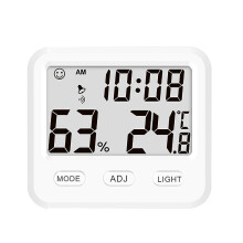 Stilvolles Thermometer und Hygrometer in Holzoptik für den Innenbereich, Echtzeitmessung mit präzisem Temperatur- und Feuchtigkeitssensor für