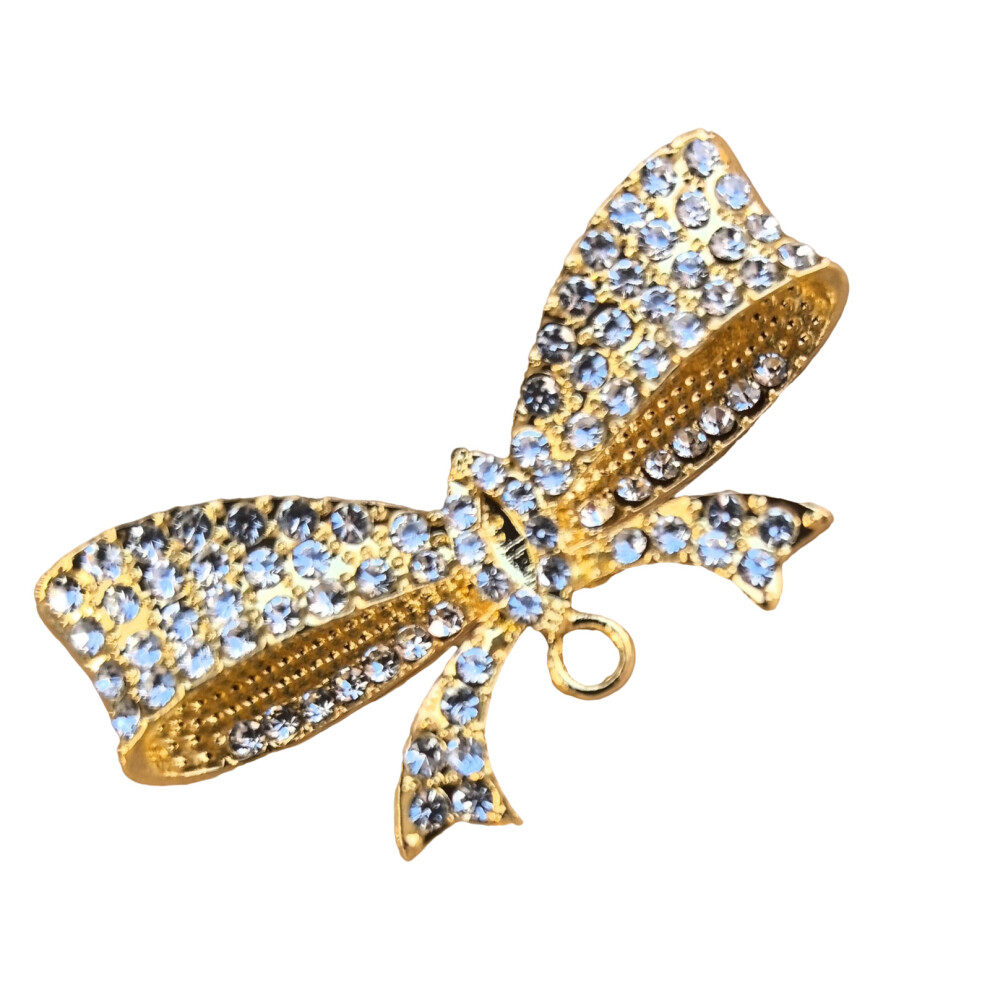 Gold Fashionable Bowknot Brooch Corrosions Resistant Alloy