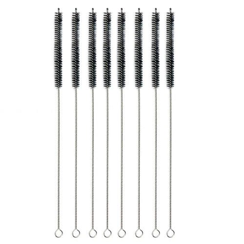 6/8/12Pieces Reusable Straw Cleaners With Nylon-Black 8 pack