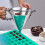 Stainless steel dough dispenser with springloaded handle for controlled flow and clean cooking experience 2