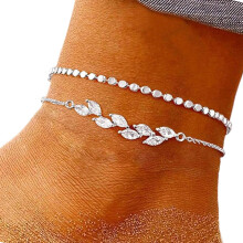 Adjustable Layered Anklet for Women Waterproof Beach-Style 12
