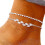 Adjustable Layered Anklet for Women Waterproof Beach-Style 12 1