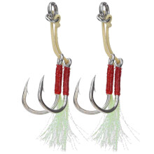 Kit di ami da jigging fluorescenti, jig a caduta lenta e veloce con ardiglione affilato, resistenti alla corrosione, per esche da jigging verticale,