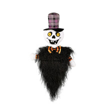 Dekoracje na Halloween, pluszowe duchy, zmieniające kolor dekoracje LED, miniaturowe ozdoby na Halloween do wnętrz, na ganki i do wnętrz (1 szt.)