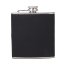 Stijlvolle thermosfles voor outdoorliefhebbers, corrosiebestendige draagbare fles met leren omhulsel voor comfortabele grip en gebruiksgemak, lekvrij