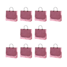 Juego de bolsas de regalo iridiscentes reutilizables con asas, tejido de PVC de primera calidad, inspiradas en las velas de cera de soja. Estilo