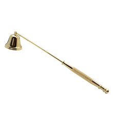 Candle Snuffer Long Handle Stainless Steel Wick Snuffer Tool with Elegant Gold Finish for Safe Flame Extinguish