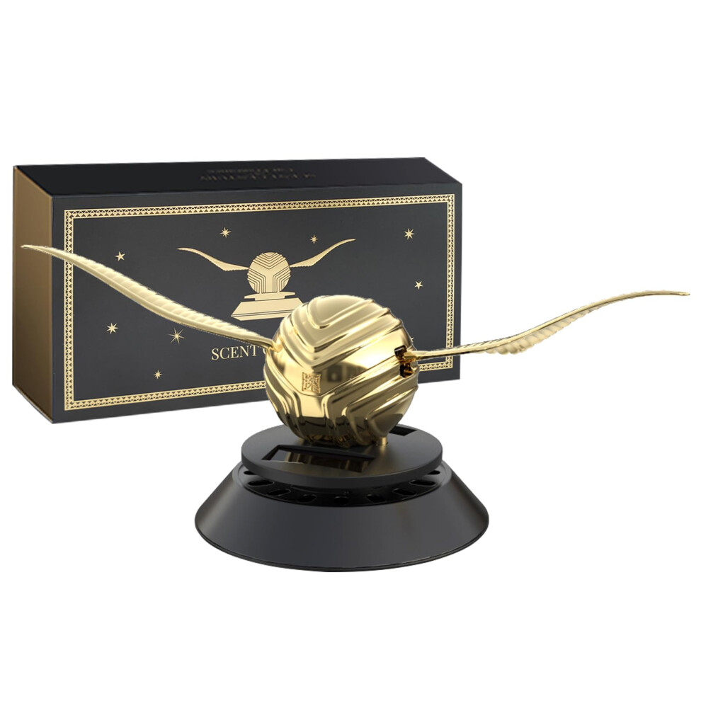 Solar Powered Car Air Freshener Diffuser Â Long Lasting Luxury Scent For Vehicle Interior Gold 9339159912461