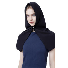 Châle de Protection léger, foulard en tissu à séchage-Noir