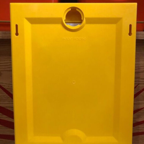 Candy dispenser, tabletop decoration, with rotating mechanism, fun design, yellow 2