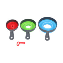 Juego de embudos plegables de silicona para usos múltiples, herramienta de cocina ecológica con boca ancha para una transferencia eficiente,
