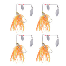 Leurre de pêche haute résolution avec cadre en alliage d'aluminium anticorrosion et jupe colorée pour la pêche en eau douce et en eau salée