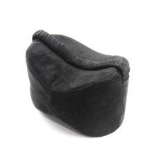 Memory Foam Knee Pillow with Velvet Cover for Side Sleepers, Leg Support Cushion, Grey, OPP Packaging