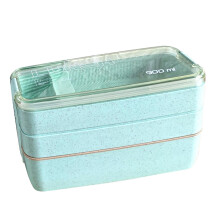 Boîte à bento en paille de blé, étanche à l'air et au micro-ondes, compatible lave-vaisselle, idéale pour préparer des repas sains et emporter.