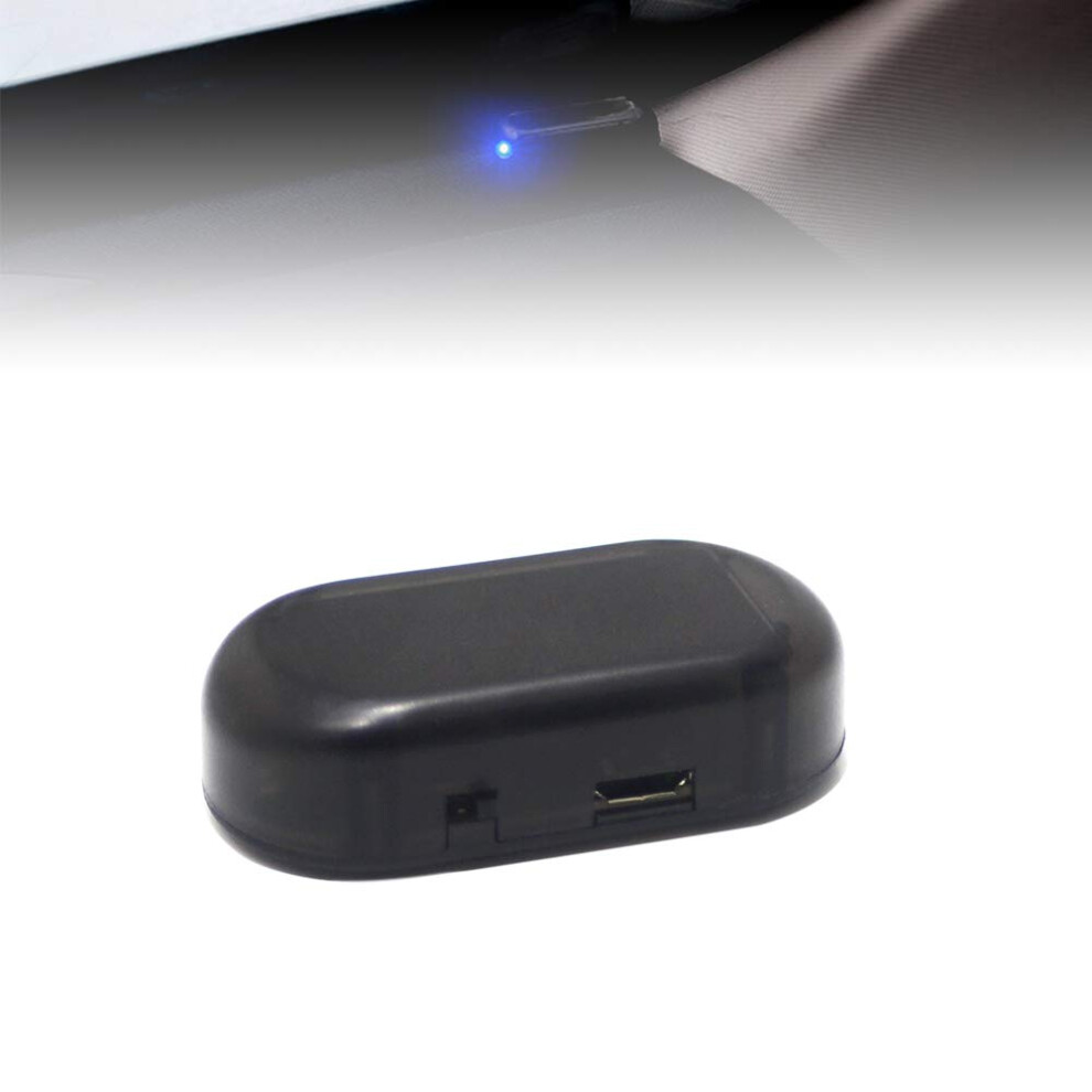 Solar Powered Anti Theft Flashing Led Car Alarm With Sensor For Dashboard (Blue) Light/Blue 9001264745301