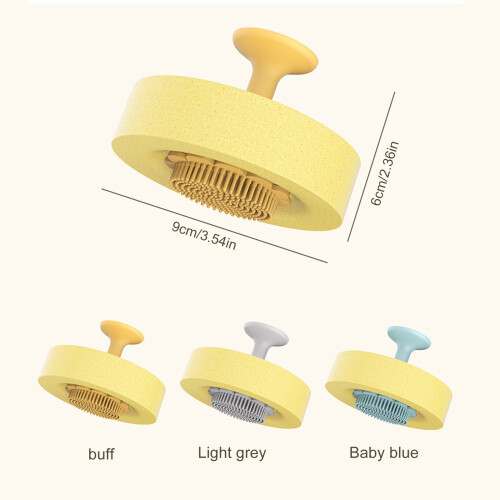 Brosse à vaisselle en Silicone, éponge à récurer avec-gris 2
