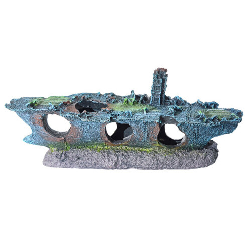 Résine épave navire Terrariums décoration aquariums-Type C