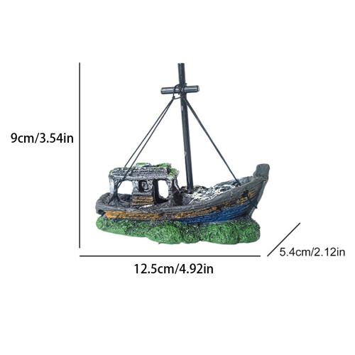 Résine épave navire Terrariums décoration aquariums-Type C 1