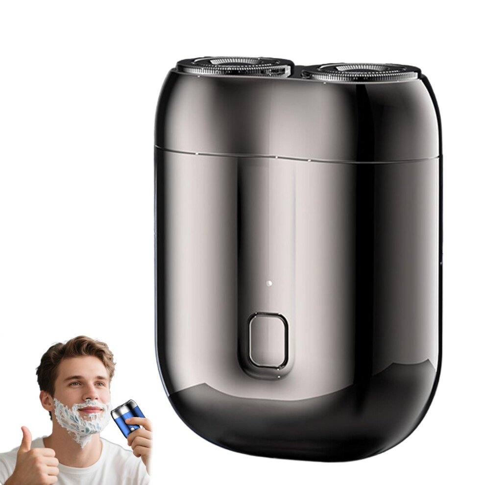 Electric Shaver for Men USB Rechargeable Waterproof Mini Razor with Dual Floating Blades 7500 RPM