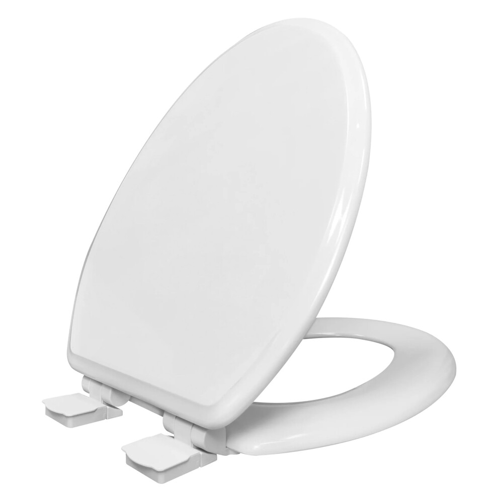 White Elongated Slow Close Toilet Seat With Lid, Universal Fit For Bathroom Fixtures 9001264744663