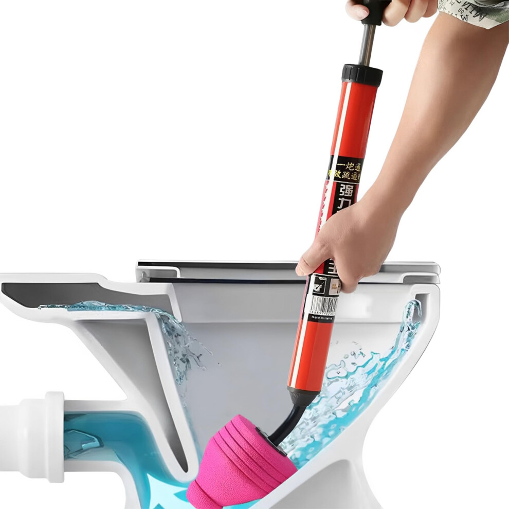 Pressure Toilet Plunger With Air Power For Quick Clog Removal In Toilets, Sinks And Drains 9339159912638