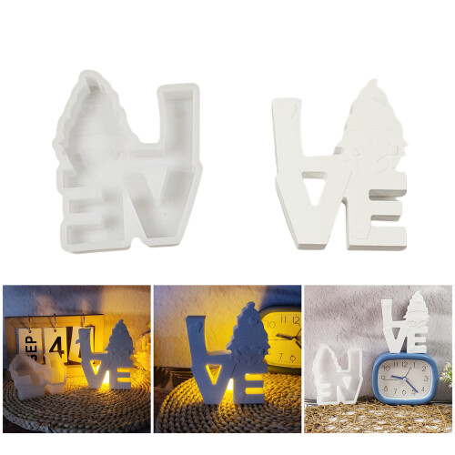 Moules en Silicone faits à la main, moules d'amour Gnomes, 1
