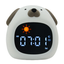 Réveil de bureau avec lumière douce réglable et 6-chien