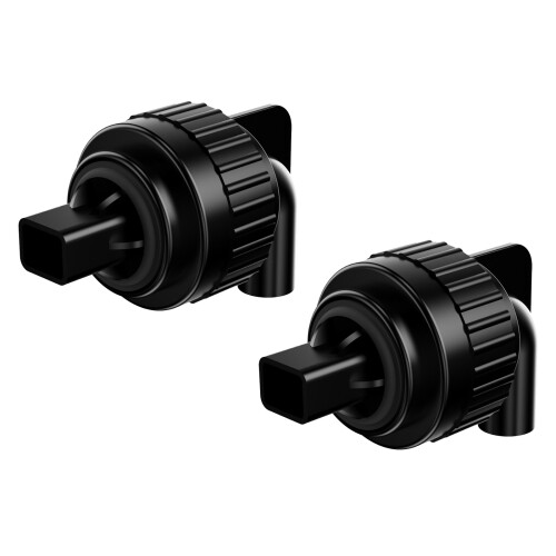 Sortie d'écoulement rotative pour aquariums avec fonctions-Noir