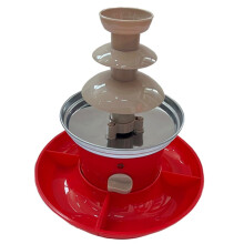 Chocolate Fountain Mini Fondue Set with Serving Tray Included, Electric 3Tier Machine with Hot Melt Pot Base, EU Plug